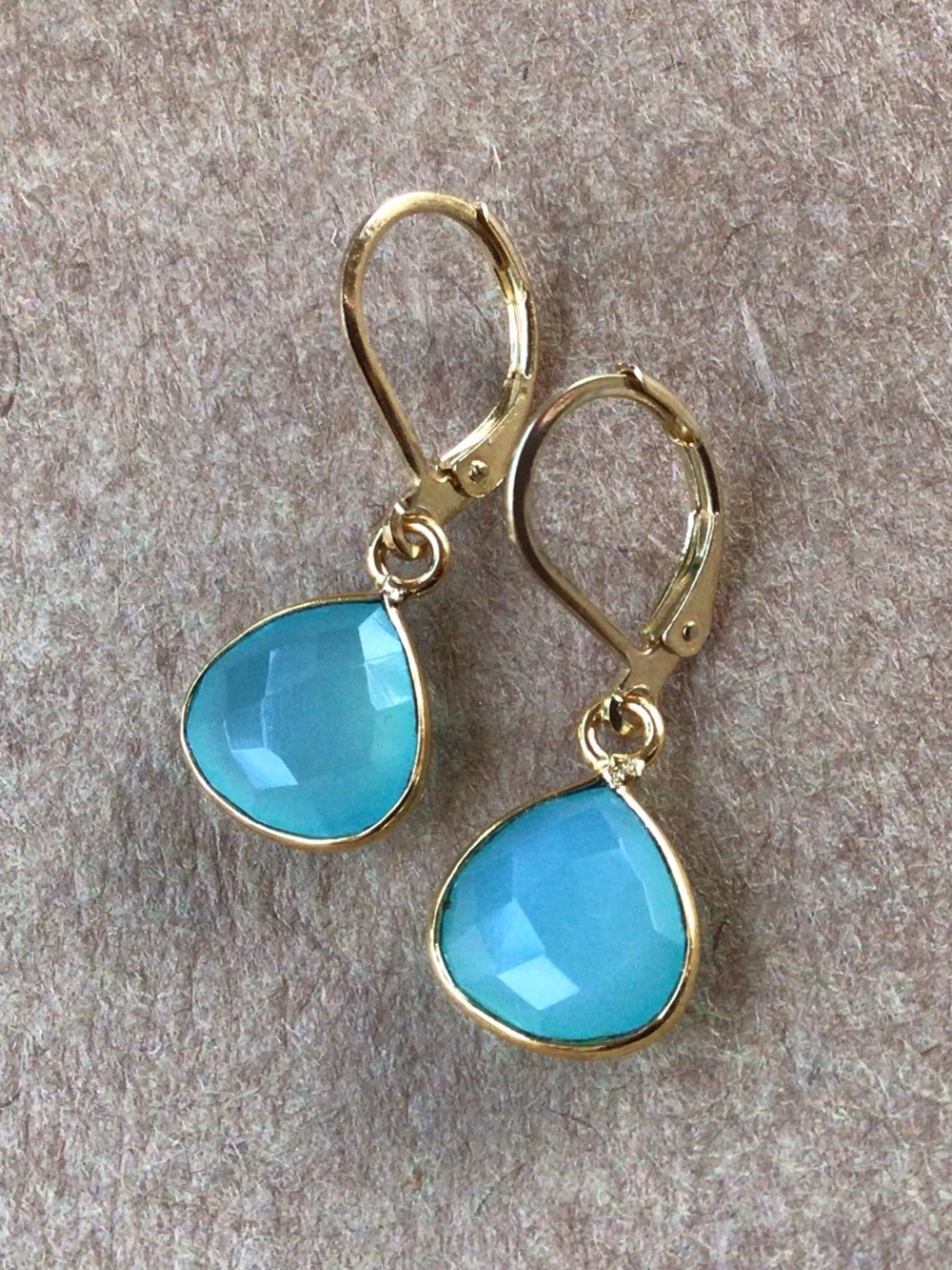 Gold Filled Chalcedony Sundance Charm Earrings - Picture 7 of 8
